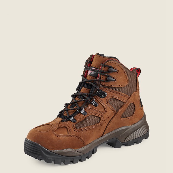 Red Wing Hiking Boots Brown - Red Wing Mens Truhiker - 6-inch Waterproof Safety Toe - JBPCY-1508